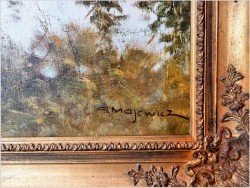 Dzikie kaczki nad leśnym stawem - oryg. Georg Majewicz (1897-1965)