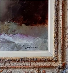 Malarstwo szpachlowe! Kwiaty w wazonie - oryg. Erich Griese *1912