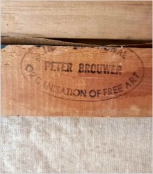 Duży obraz olejny! Kolorowe kwiaty w wazonie - Peter BROUWER  *1935 