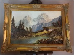 Duży Unikat! Palagruppe Dolomiten - Oryg. Herbert Uerpmann *1911 (138cm x 98cm)