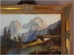 Duży Unikat! Palagruppe Dolomiten - Oryg. Herbert Uerpmann *1911 (138cm x 98cm)