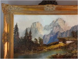 Duży Unikat! Palagruppe Dolomiten - Oryg. Herbert Uerpmann *1911 (138cm x 98cm)