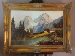 Duży Unikat! Palagruppe Dolomiten - Oryg. Herbert Uerpmann *1911 (138cm x 98cm)