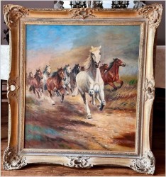  Galopujące dzikie konie - Afanasij Ivanovic Scheloumoff  (1892-1983)