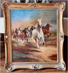  Galopujące dzikie konie - Afanasij Ivanovic Scheloumoff  (1892-1983)