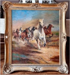  Galopujące dzikie konie - Afanasij Ivanovic Scheloumoff  (1892-1983)