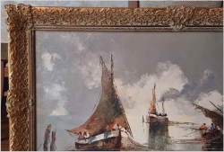 Mega Rarytas! Łodzie rybackie na  lagunie - Nowotnik *1930 | Rozmiar XXL!