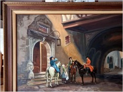 Scena rodzajowa - Krótki odpoczynek (Hans Kaluske *1915) Rozmiar XXL!