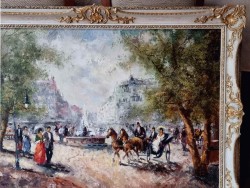 Ciekawe malarstwo! Przejażdżka dorożką po mieście - Ewald Hess *1918