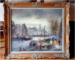 Polecamy obraz olejny! Amsterdamskie kwiaciarki - Peter BROUWER  *1935
