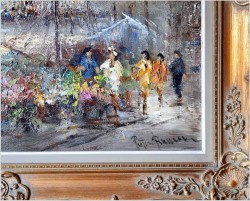 Polecamy obraz olejny! Amsterdamskie kwiaciarki - Peter BROUWER  *1935