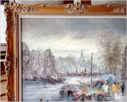 Polecamy obraz olejny! Amsterdamskie kwiaciarki - Peter BROUWER  *1935
