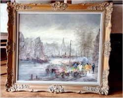 Polecamy obraz olejny! Amsterdamskie kwiaciarki - Peter BROUWER  *1935