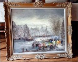 Polecamy obraz olejny! Amsterdamskie kwiaciarki - Peter BROUWER  *1935