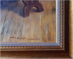 Obraz olejny! Rozmowy przy winie - Curt August Landwehr (1920-1988)