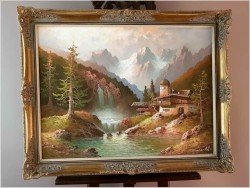 Wodospady w Pitztal z Widokiem na Wildgrat - Gustaw Weiss/Guwe