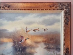 Myśliwskie malarstwo! Odlatujące kaczki - Prof. Gerhard Zank  *1937