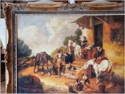 Muszkieterzy i Dziewczyny przed tawerną - Luigi Giorgio Baldero (19th Italy)