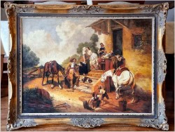 Muszkieterzy i Dziewczyny przed tawerną - Luigi Giorgio Baldero (19th Italy)