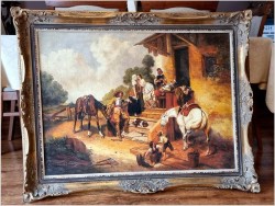 Muszkieterzy i Dziewczyny przed tawerną - Luigi Giorgio Baldero (19th Italy)