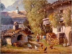Polecamy! Sielankowy krajobraz wiejski  - Randolf Wehn 1911r.