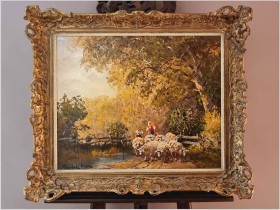 Polecamy wiejski krajobraz! Wypas owiec  - Randolf Wehn 1911r.