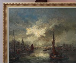 Super inwestycja! W zatoce portowej - Peter BROUWER  *1935 (118xm x 118cm)