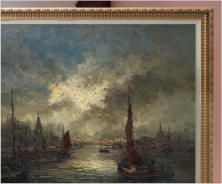 Super inwestycja! W zatoce portowej - Peter BROUWER  *1935 (118xm x 118cm)