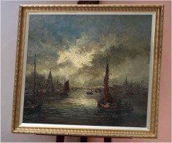 Super inwestycja! W zatoce portowej - Peter BROUWER  *1935 (118xm x 118cm)