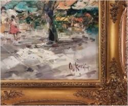Uliczka ze straganami kwiatowymi - Alexander Kardin (1917-1976) 