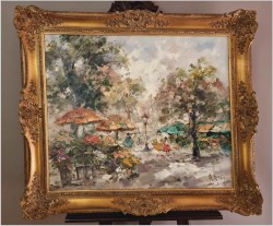 Uliczka ze straganami kwiatowymi - Alexander Kardin (1917-1976) 
