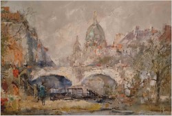 Miejskie kwiaciarki uliczne - Alexander Kardin (Austrian 1917-1976)