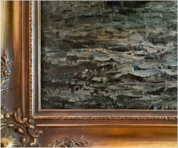 Nokturn! Łodzie w blasku księżyca - Helmut Kaluza (1912-1984)