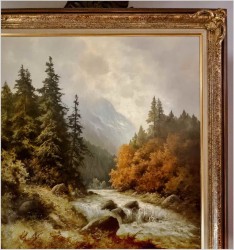 Rewelacyjny obraz olejny! Górski potok ~ J.H.Thomas (*1922 Dresden)