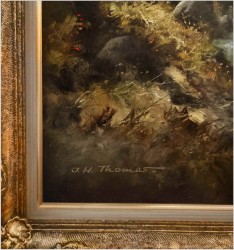 Rewelacyjny obraz olejny! Górski potok ~ J.H.Thomas (*1922 Dresden)