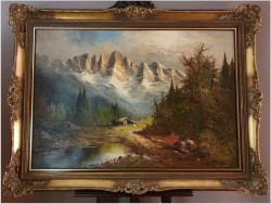 Widok na alpejskie szczyty - Günter Seekatz (*1928 in Langenberg)