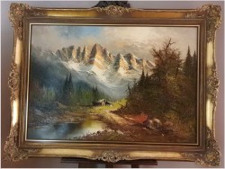 Widok na alpejskie szczyty - Günter Seekatz (*1928 in Langenberg)