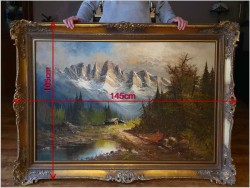 Widok na alpejskie szczyty - Günter Seekatz (*1928 in Langenberg)