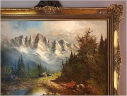 Widok na alpejskie szczyty - Günter Seekatz (*1928 in Langenberg)