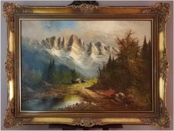 Widok na alpejskie szczyty - Günter Seekatz (*1928 in Langenberg)