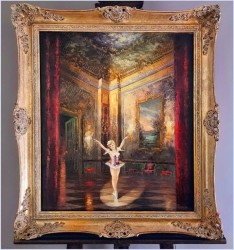 Pałacowy obraz! Tańcząca baletnica - Heinz Ludwig Münnich (1921-1978)