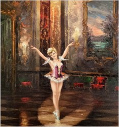 Pałacowy obraz! Tańcząca baletnica - Heinz Ludwig Münnich (1921-1978)