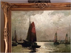 Nokturn! Łodzie w blasku księżyca - Helmut Kaluza (1912-1984)