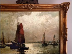 Nokturn! Łodzie w blasku księżyca - Helmut Kaluza (1912-1984)