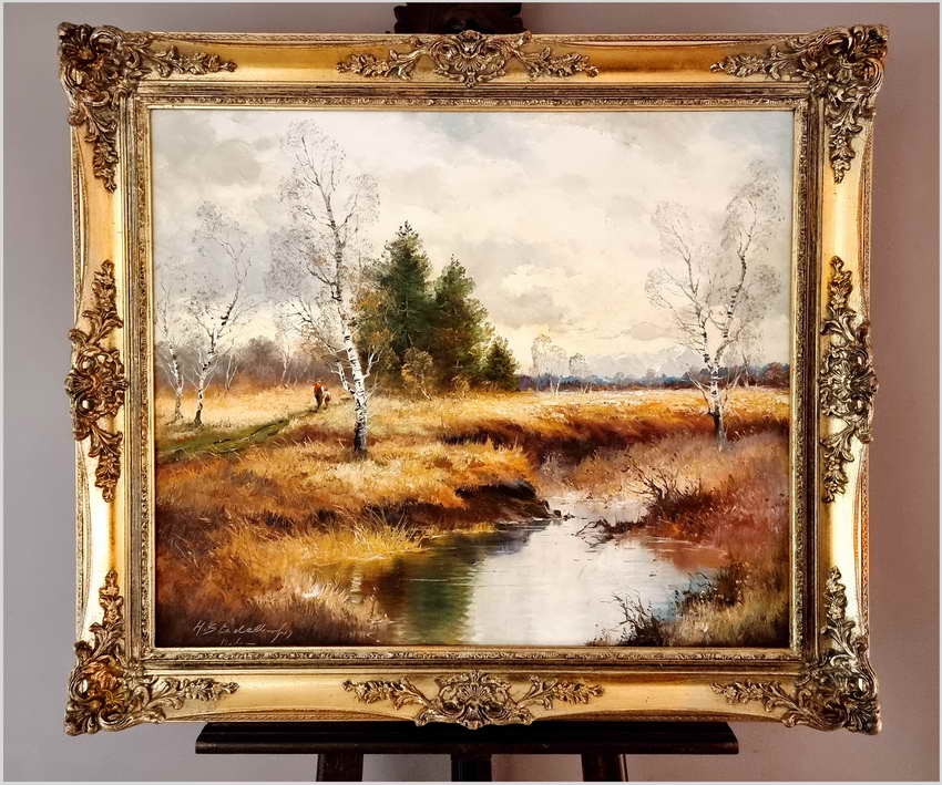 Rodzinny spacer koło Dachauer Moos ~ Helmut Stadelhofer *1914 | Rozmiar XXL!