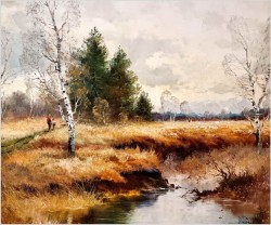 Rodzinny spacer koło Dachauer Moos ~ Helmut Stadelhofer *1914 | Rozmiar XXL!