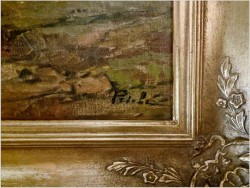 Malarstwo Marynistyczne! Łodzie w wiosce rybackiej - Rudolf Priebe (Kiew 1889-1964 Hamburg)