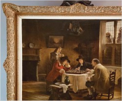 Malarstwo rodzajowe! Spotkanie przy szachach - Walther PURSCHKE (1924-2011)