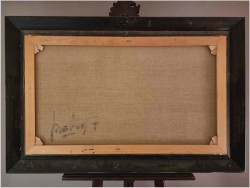 Widok na trójmasztowiec w zatoce portowej - John BÉVORT (1917-1996)