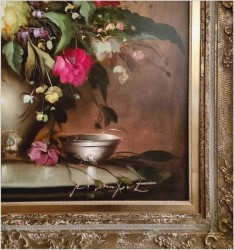 Pałacowy obraz! Bukiet flamandzkich kwiatów - Gerhard Merfort *1927